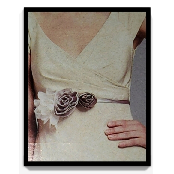 J. Crew Silk Chiffon Multi Flower Sash Belt - Picture 2 of 8